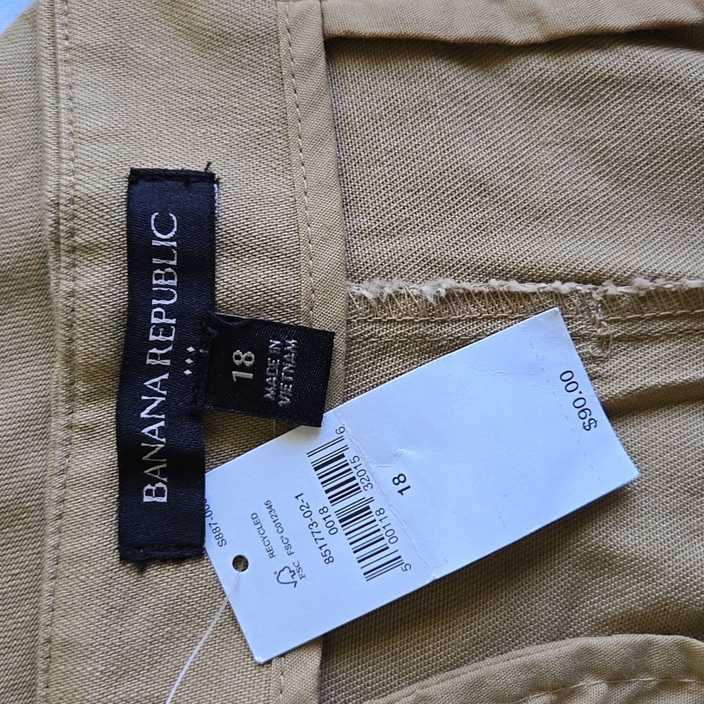 Banana Republic Tan Chinos Relaxed Fit Women's Size 18 - Picture 7 of 8